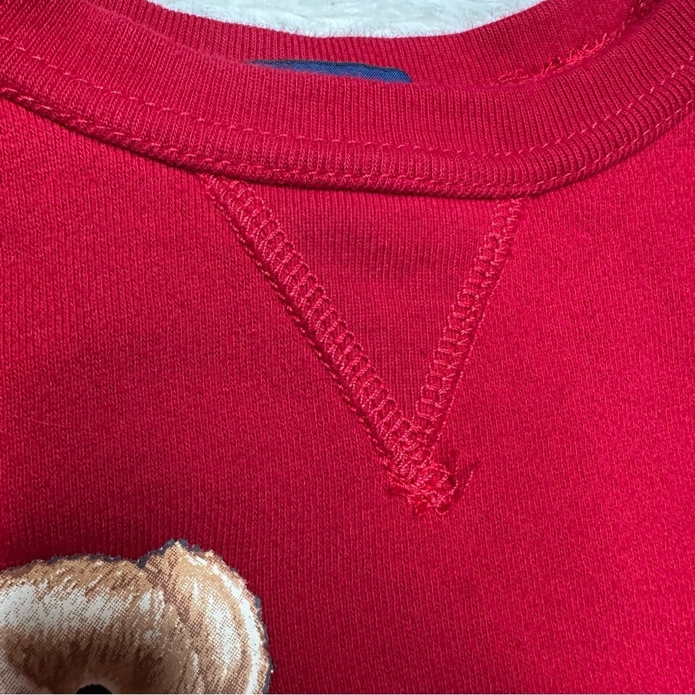 Polo by Ralph Lauren Sweatshirt Holiday Bear Red Size 5 - Picture 4 of 16